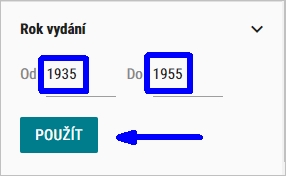 NDK - filt Rok vydání, rozmezí let