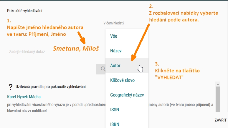 NDK - Pokročilé hledání podle autora