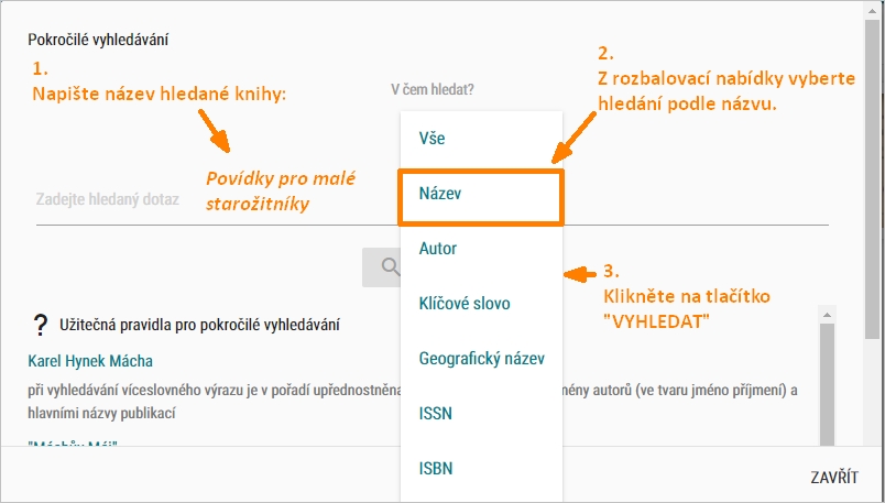 NDK - zadání v pokročilém vyhledávání