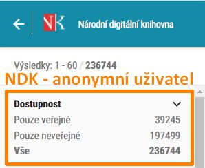 NDK - filtr Dostupnost