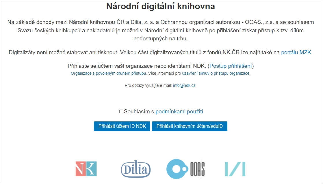 Přihlašování do NDK