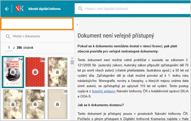 NDK - neveřejné dílo, chybějící ikony