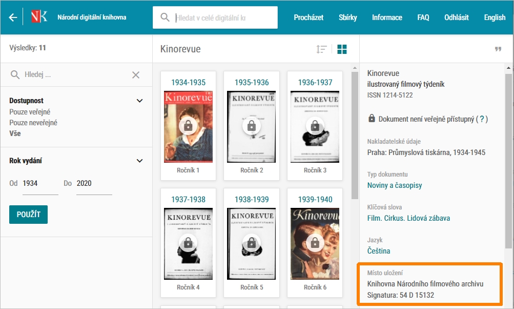 NDK - dokument z Národního filmového archivu