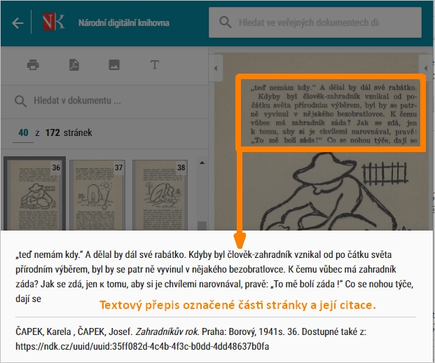 NDK - ukázka přepisu textu