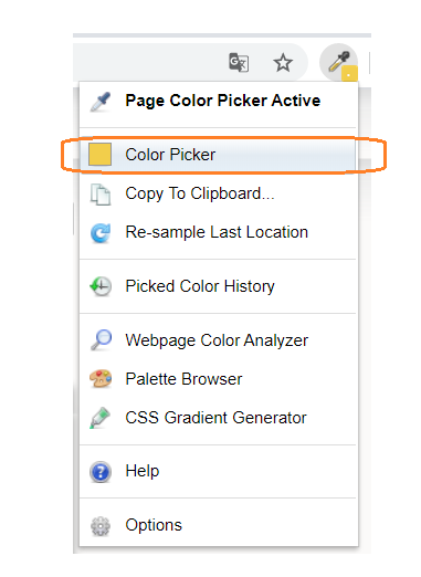 Obr. 2: Aktivace nástroje Color Picker