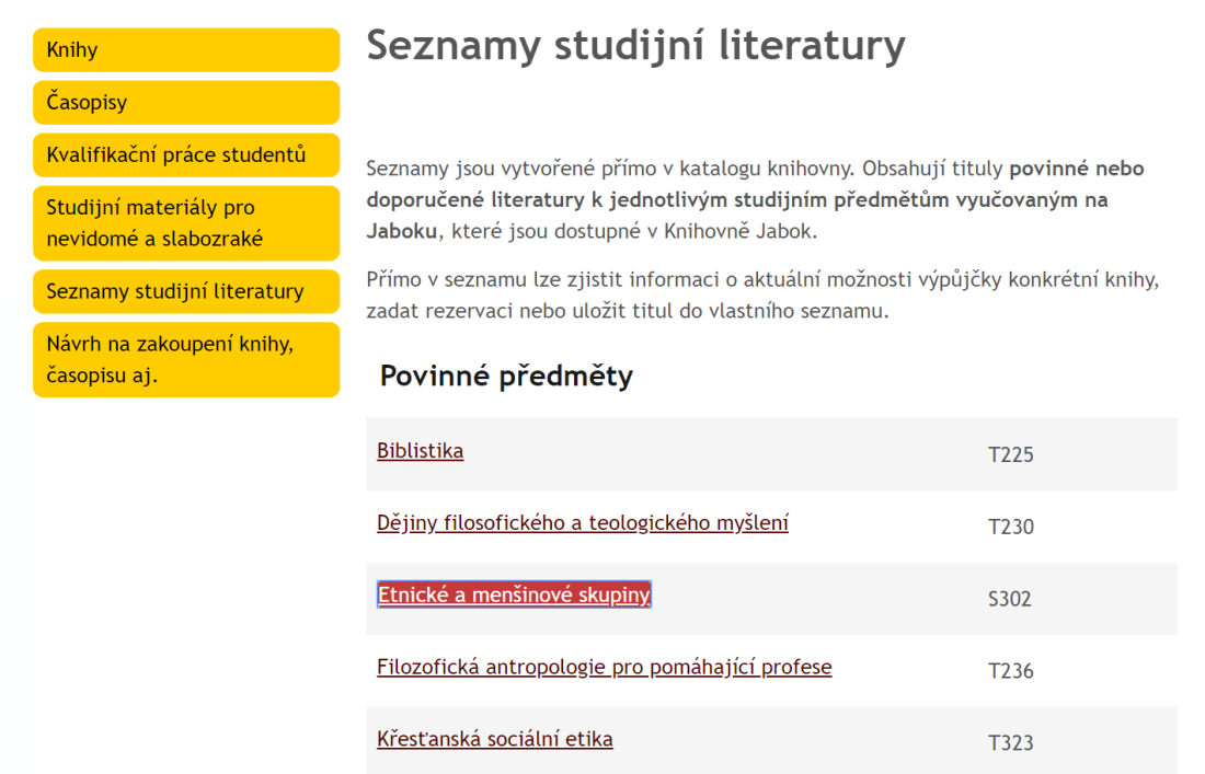 Obr. 1: Zvýraznění odkazu při procházení stránky pomocí klávesnice