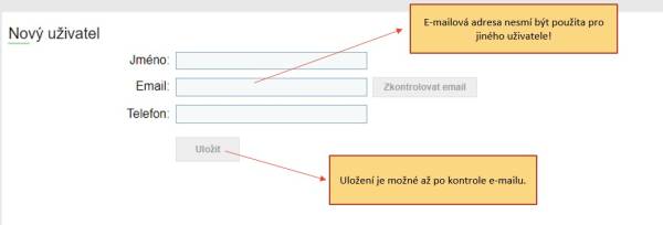 Obr. 11 – Formulář pro registraci nového uživatele Obr. 11 – Formulář pro registraci nového uživatele