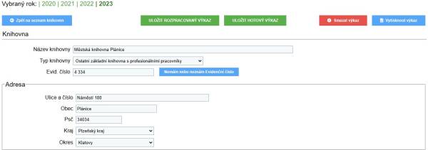Obr. 16 – Ukázka konkrétního uživatelské účtu obsluhované knihovny Obr. 16 – Ukázka konkrétního uživatelské účtu obsluhované knihovny
