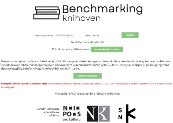 Obr. 18 – Web projektu Benchmarking knihoven