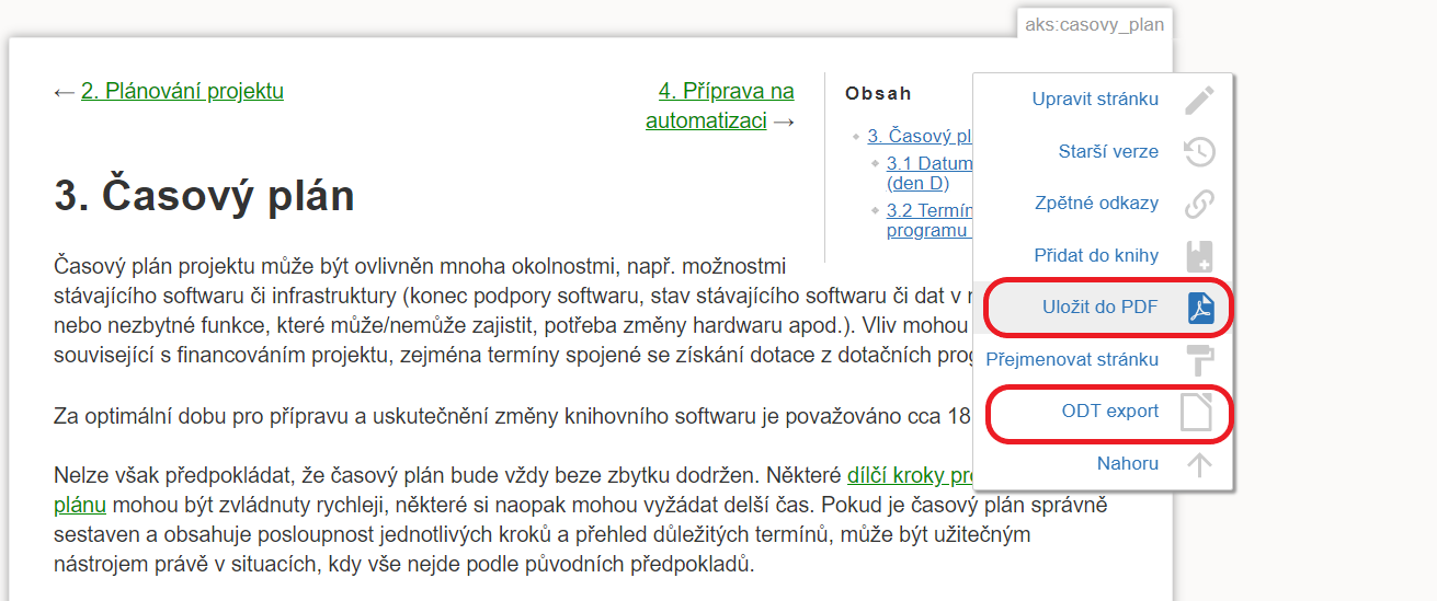 Obr. 8: Tisk stránky